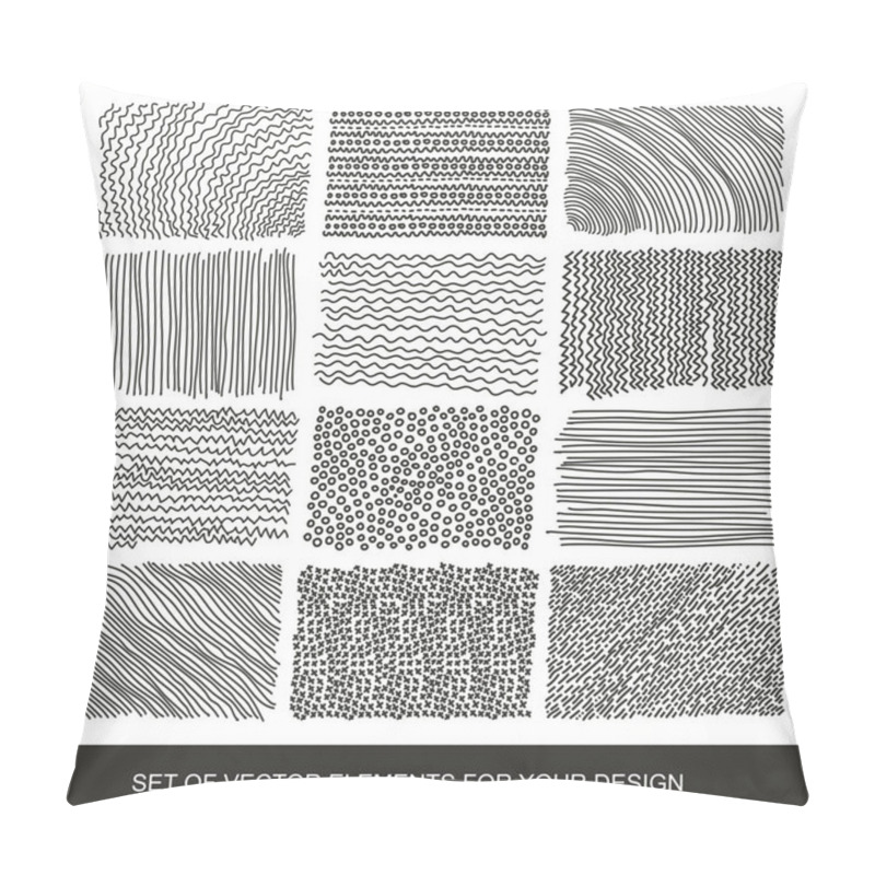 Personality  Collection Of Textures, Brushes, Graphics, Design Element. Hand- Pillow Covers