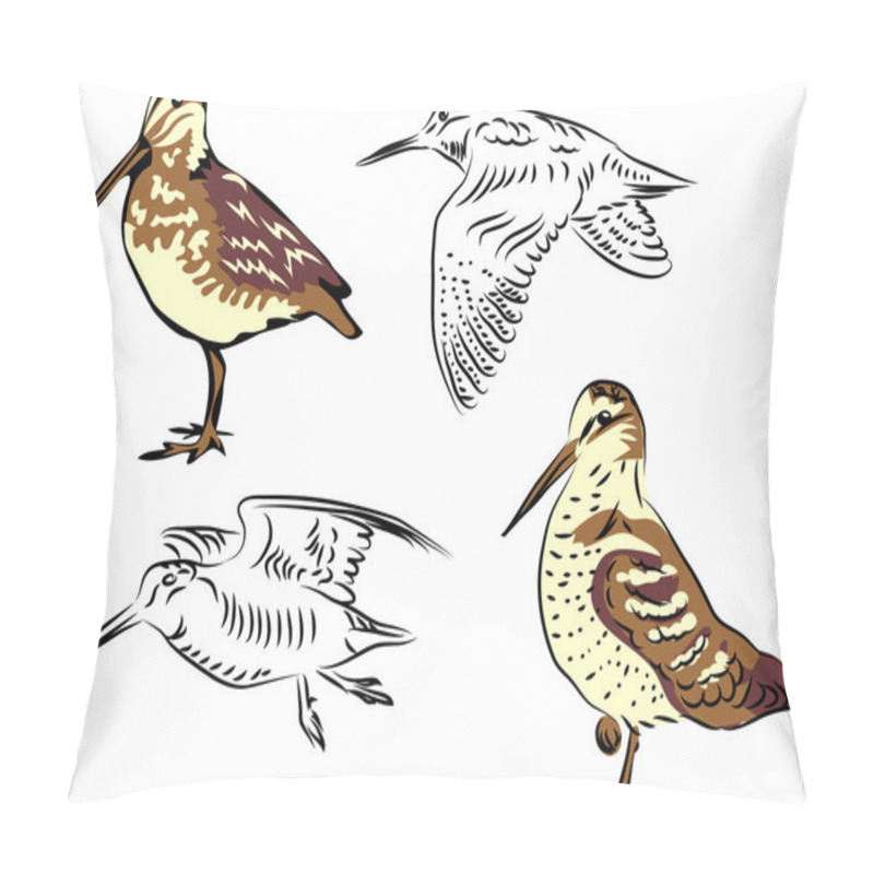 Personality  Woodcock Or Snipe Pillow Covers