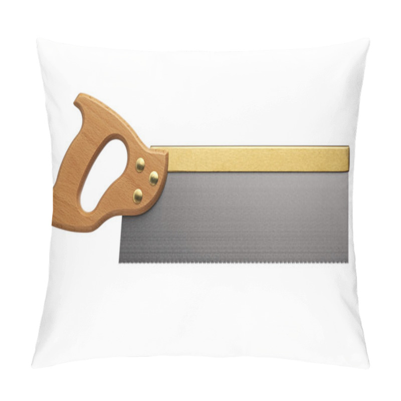 Personality  Hand Saw Isolated On White Pillow Covers