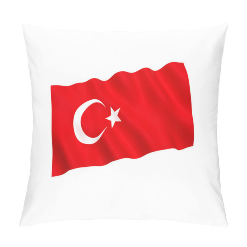 Personality  Turkey Flag On White Background Pillow Covers