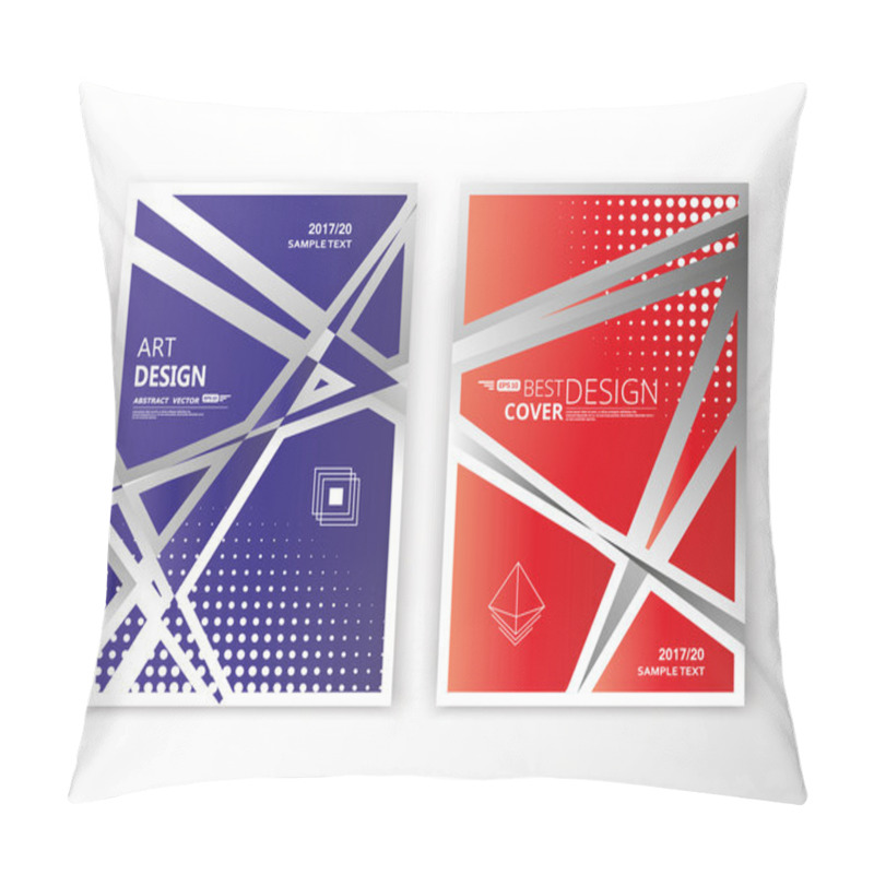 Personality  Abstract Composition. Blue, Red Font Texture. Lint Section Set. Dots. White Line Construction. A4 Brochure Title Sheet Collection. Creative Figure Logo Icon. Commercial Offer. Banner Form. Flyer Fiber Pillow Covers