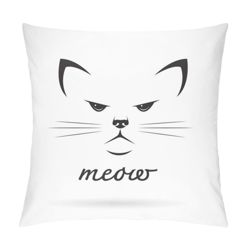 Personality  Vector Of A Cat Face Design On White Background. Pet Animal. Pillow Covers