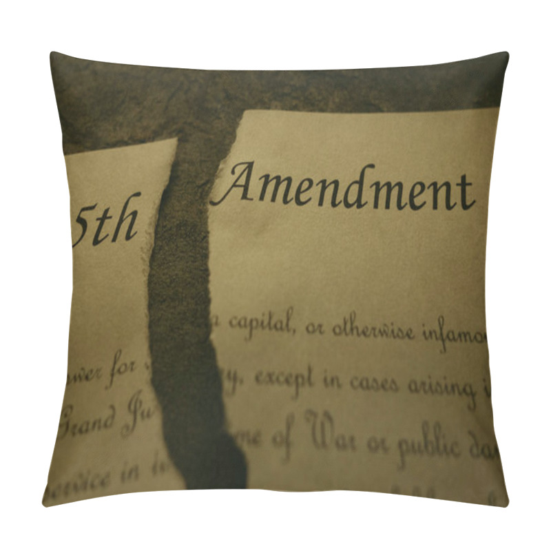 Personality  Constitution 5th Amendment Rip Pillow Covers