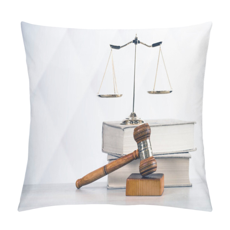 Personality  Law And Justice Concept Image, Courtroom Theme Pillow Covers