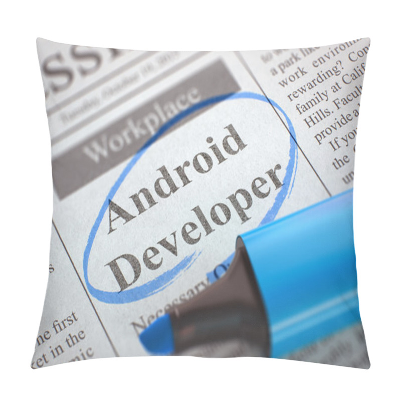 Personality  Now Hiring Android Developer. 3D. Pillow Covers