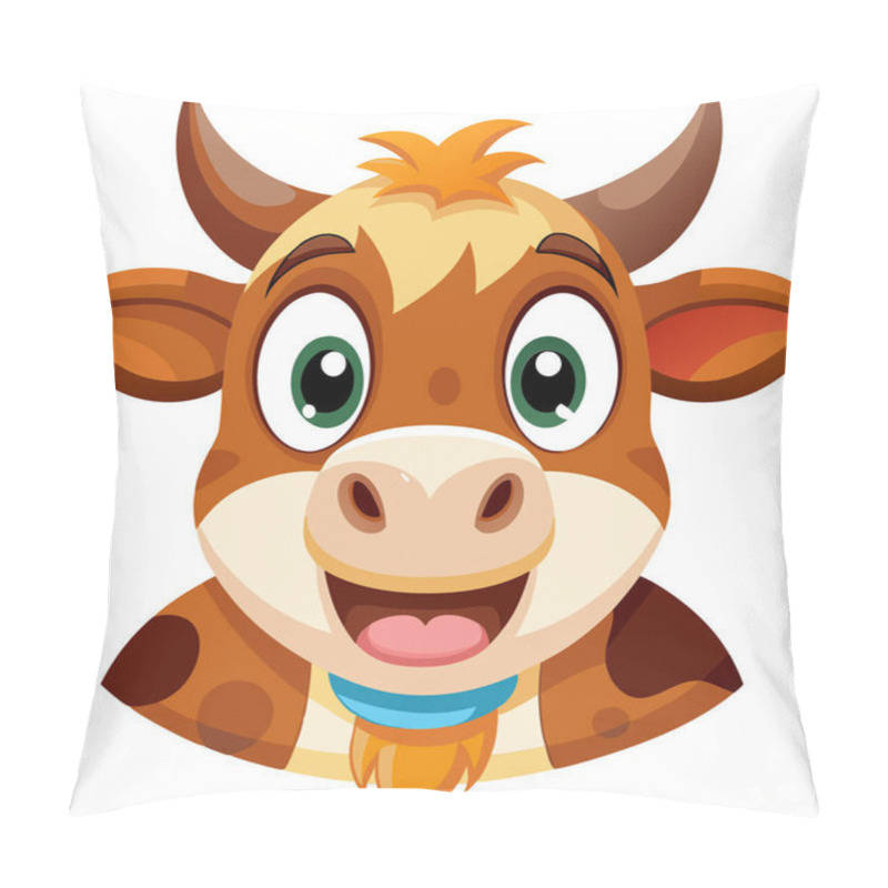 Personality  Cow Head Vector Kids Svg Printable Design Pillow Covers