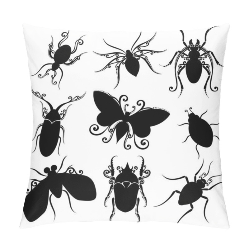 Personality  Vector Set Of Insects Pillow Covers