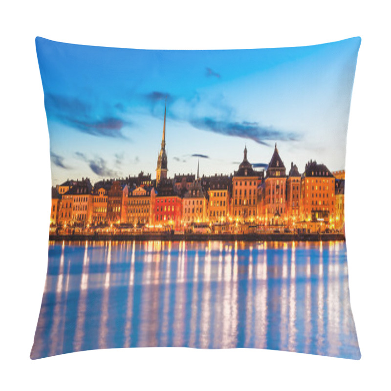 Personality  Evening Panorama Of Stockholm, Sweden Pillow Covers