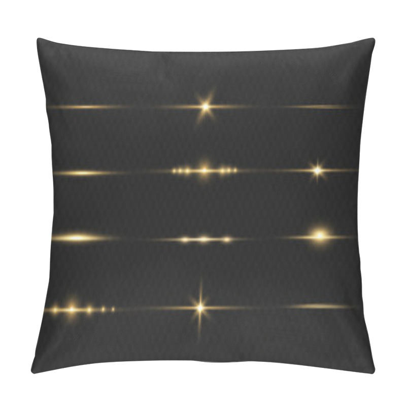 Personality  Yellow Horizontal Line. Pillow Covers