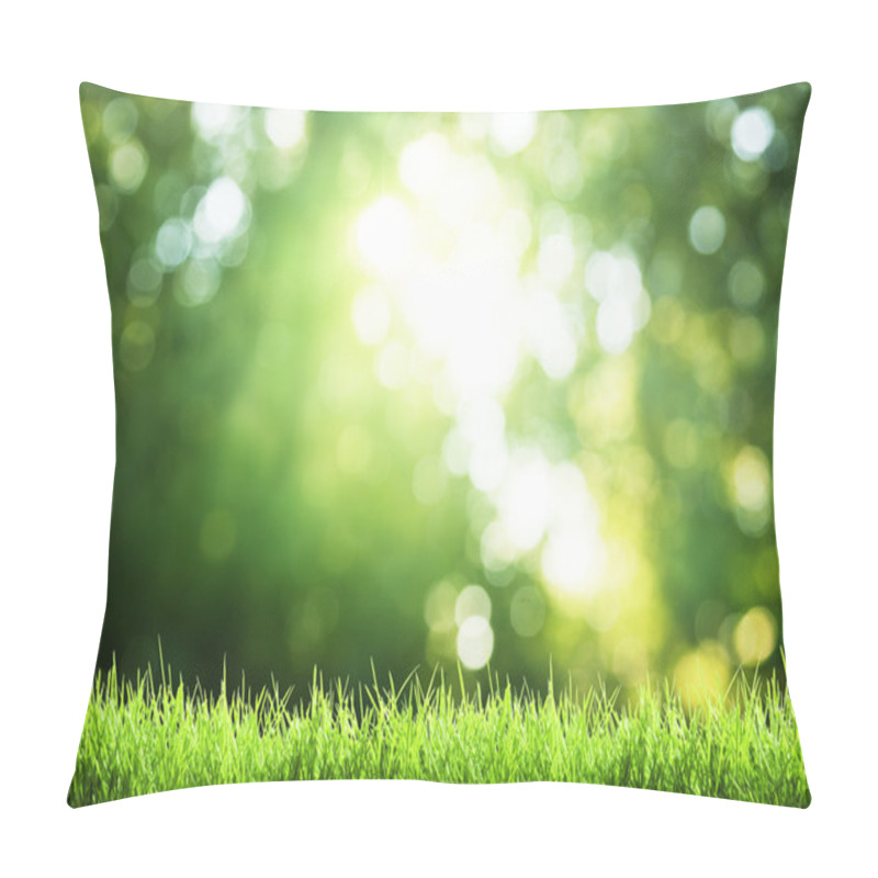 Personality  Green Grass In Sunny Forest Pillow Covers