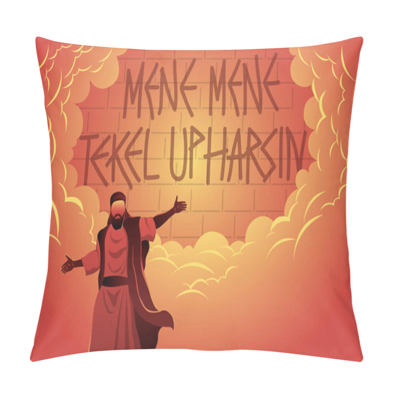 Personality  Daniel, Hebrew Prophets, Interpreting The Writing On The Wall Pillow Covers