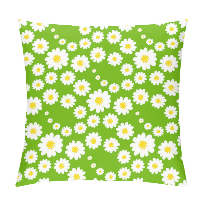 Personality  White Daisies Seamless Pattern Pillow Covers