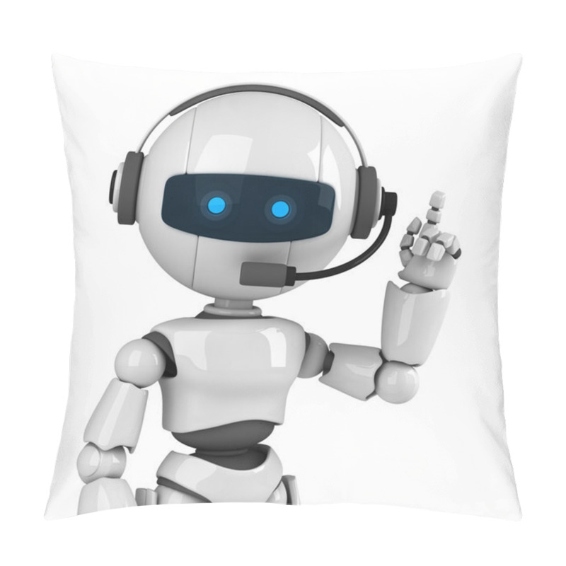 Personality  Funny Robot Stay With Headphones Pillow Covers