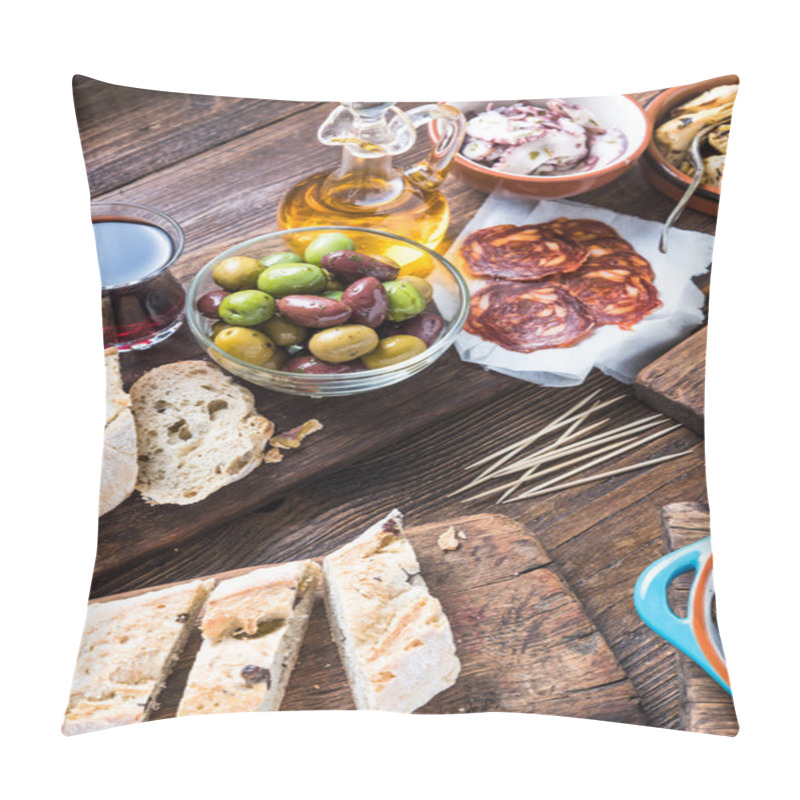 Personality  Traditional Tapas Served For Share With Friends Pillow Covers