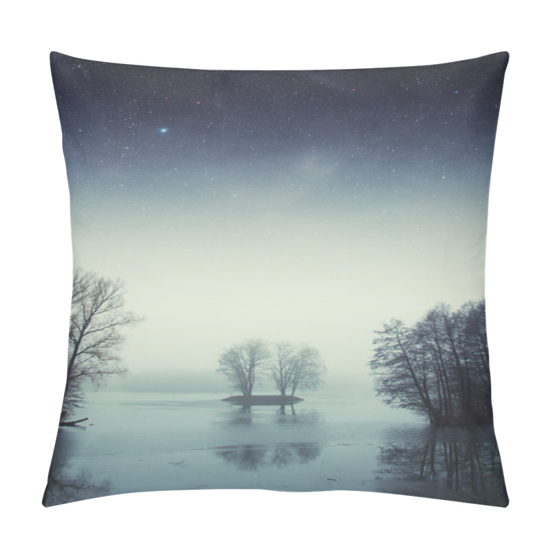 Personality  Night Lake Forest . Elements Of This Image Furnished By NASA Pillow Covers