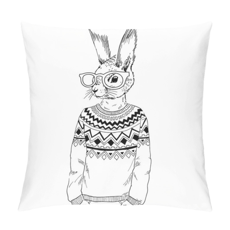 Personality  Squirrel Hipster Dressed Up Pillow Covers