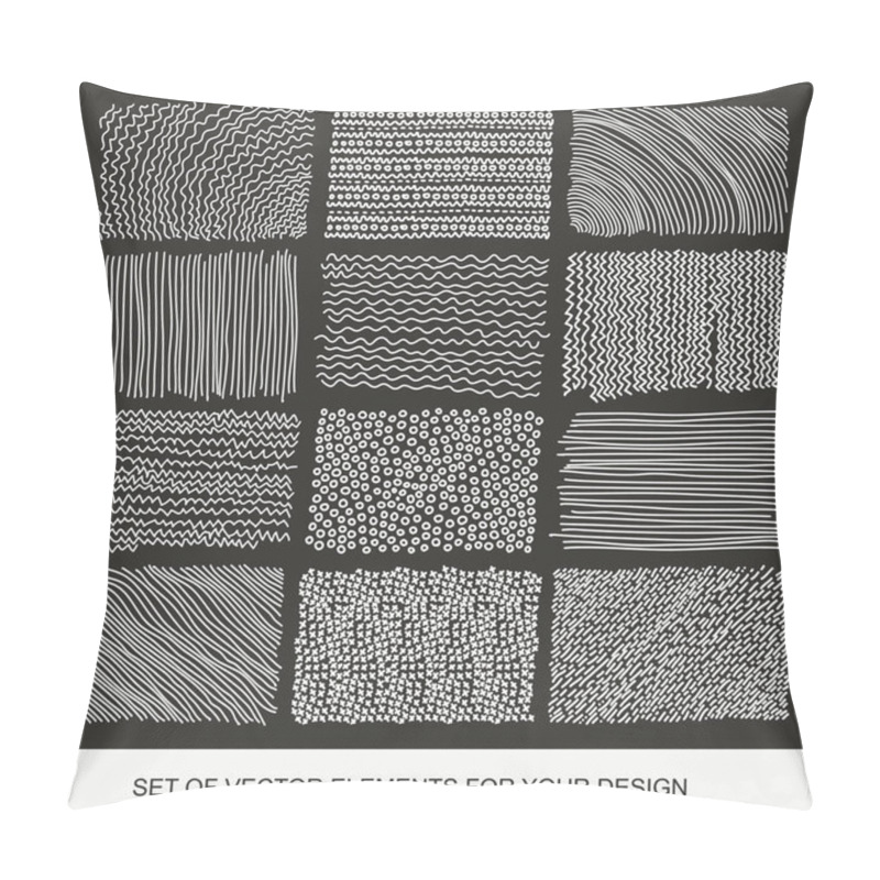 Personality  Collection Of Textures, Brushes, Graphics, Design Element. Hand- Pillow Covers