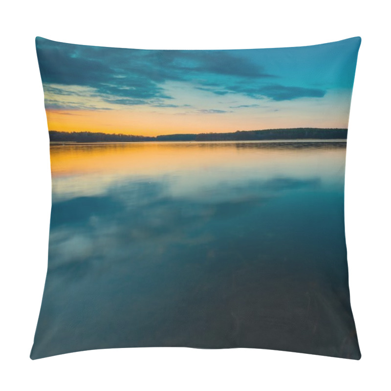 Personality  Lake Landscape After Sunset Pillow Covers