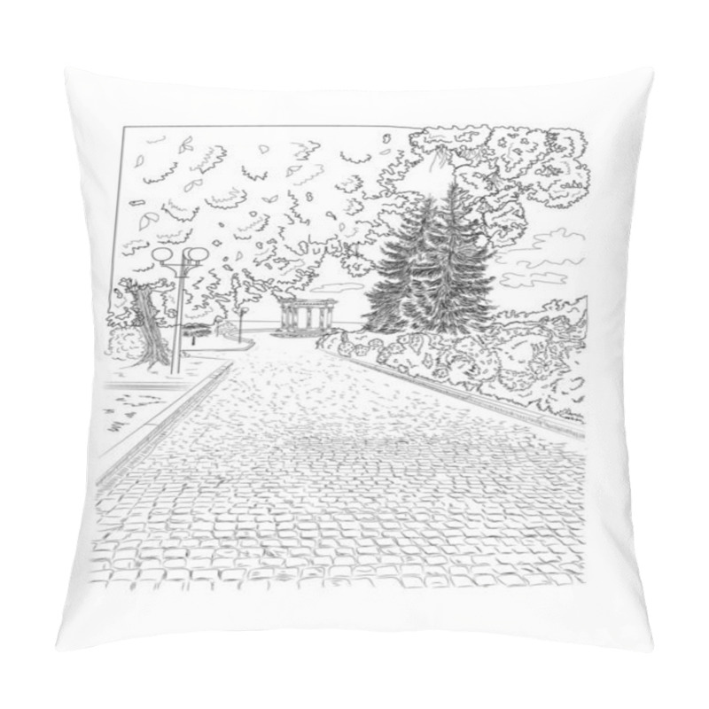 Personality  Alley In The Park On The Outskirts Of The City Pillow Covers