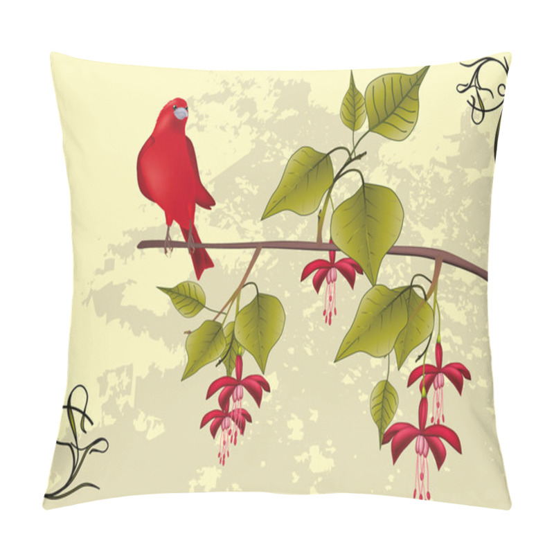 Personality  Tree With Flowers An Ornament Pillow Covers