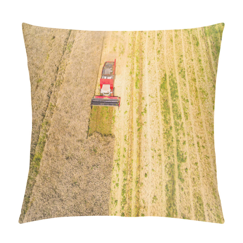 Personality  Aerial View Of Combine Harvester  Pillow Covers