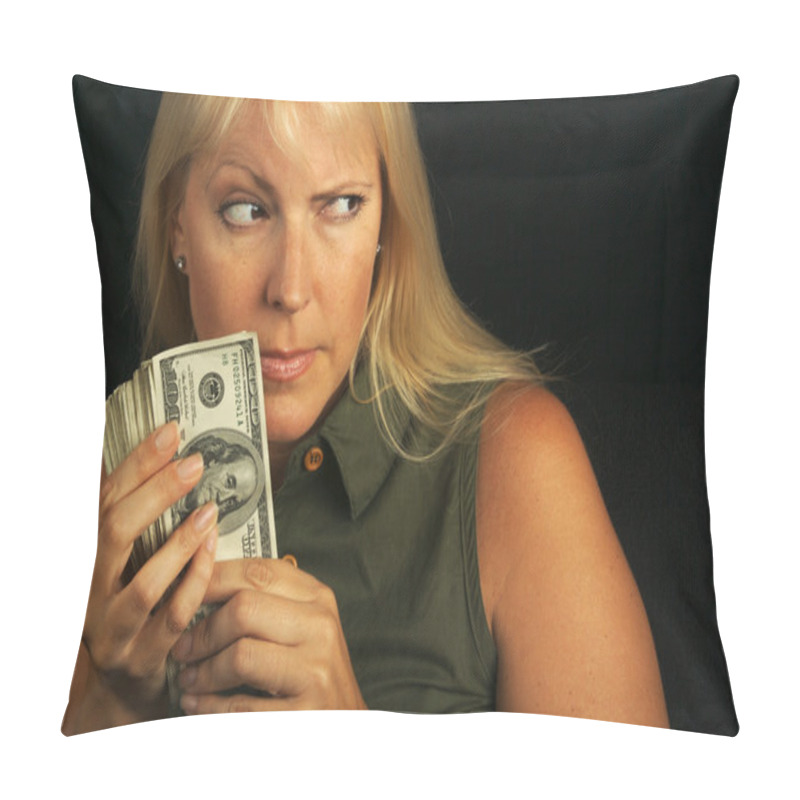 Personality  Stingy Blonde Protects Her Cash Pillow Covers