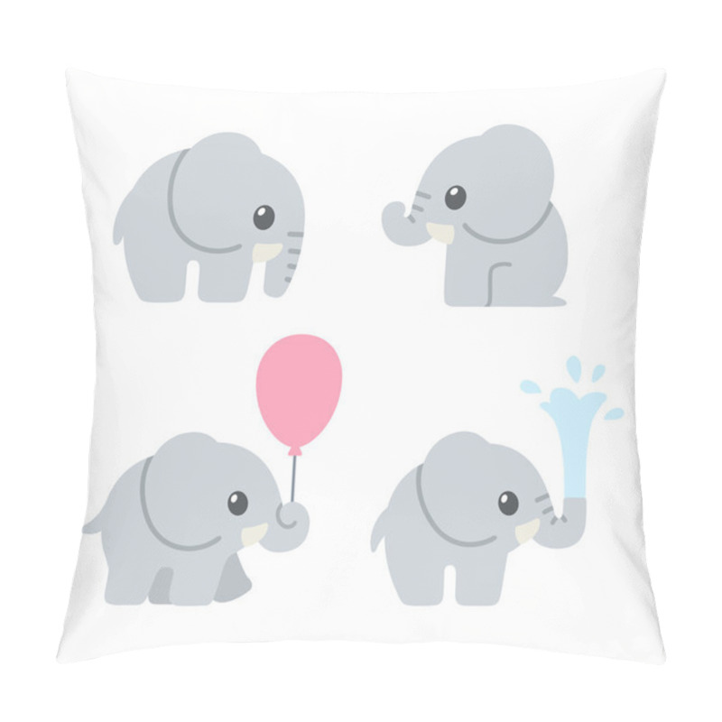 Personality  Cute Cartoon Baby Elephant Pillow Covers