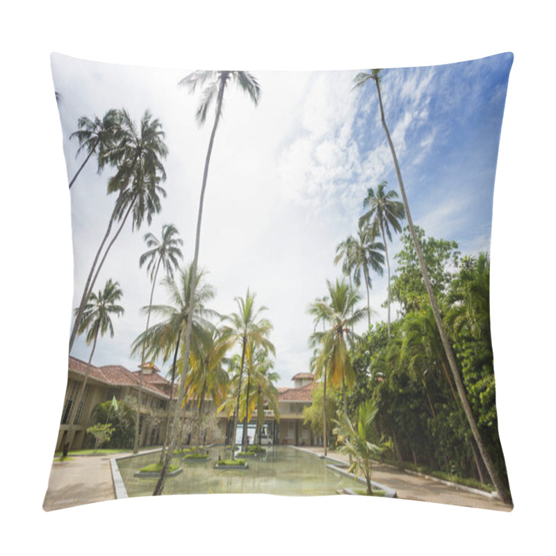 Personality  Sri Lanka - Ahungalla - Huge Palm Trees At A Resort Pillow Covers