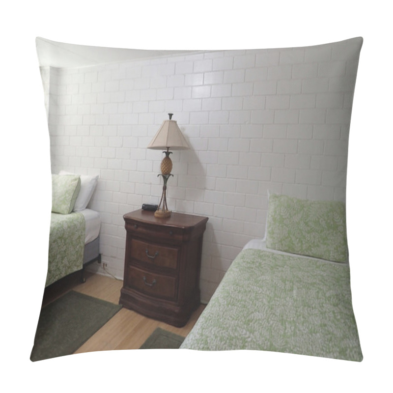 Personality  Downstairs Bedroom Featuring Two Twin Beds Pillow Covers