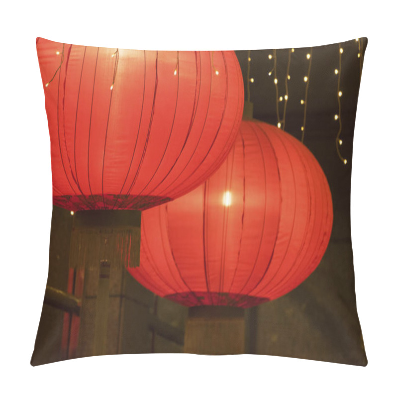 Personality  Red Chinese Lantern For Chinese New Year Pillow Covers