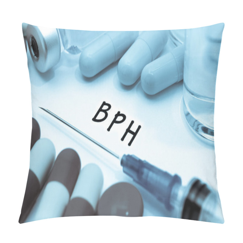 Personality  BPH - Diagnosis Written On A White Piece Of Paper. Syringe And Vaccine With Drugs Pillow Covers