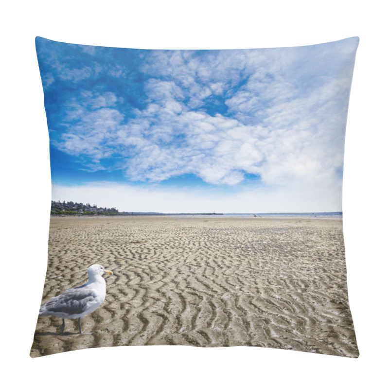 Personality  Low Tide At White Rock Beach, British Columbia Pillow Covers