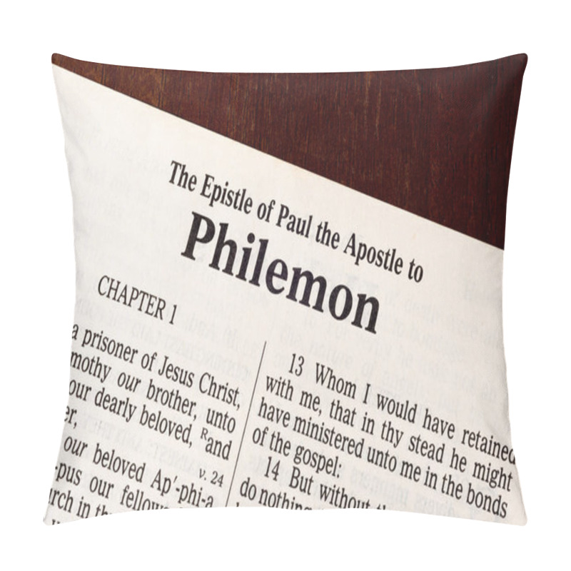 Personality  This Is The King James Bible Translated In 1611.  There Is No Copyright.  Title Page To Philemon Pillow Covers