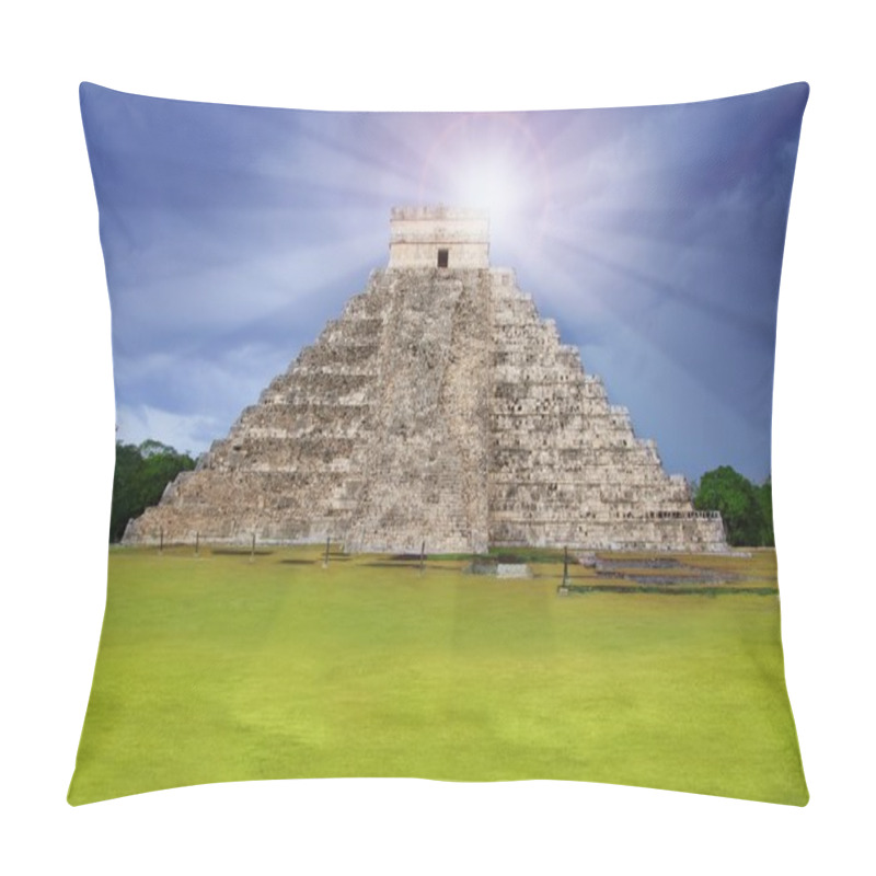 Personality  Chichen Itza Kukulcan Mayan Temple Sun Beam Pillow Covers