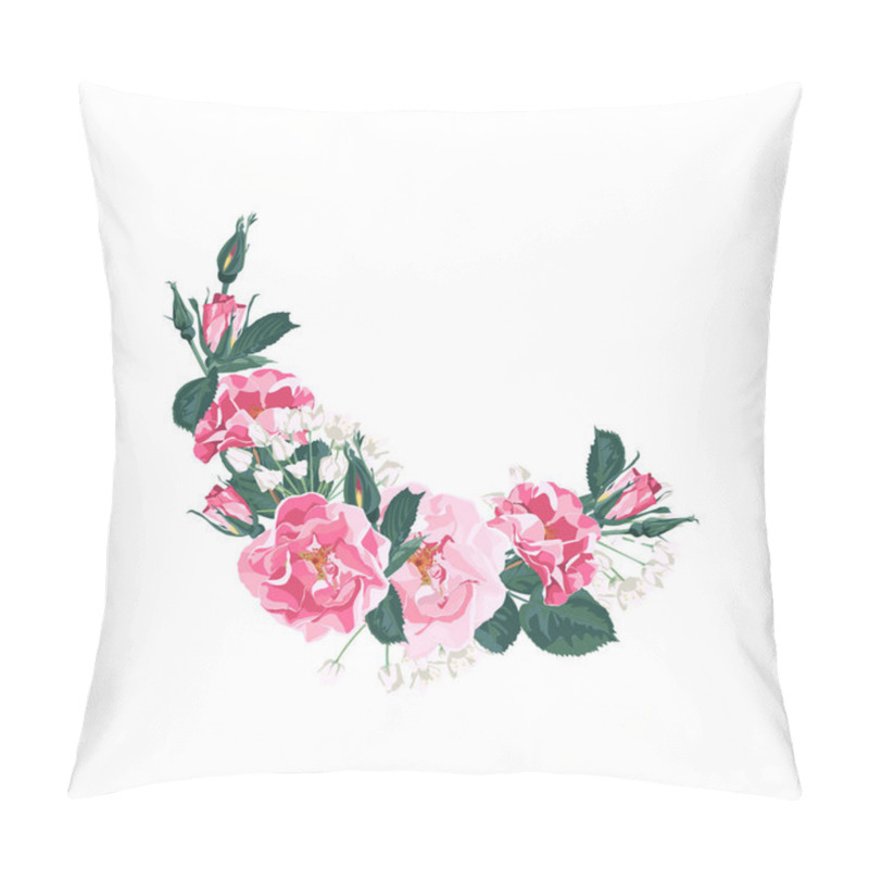 Personality  Tropic Summer Painting  Vector Pattern With Roses  Pillow Covers