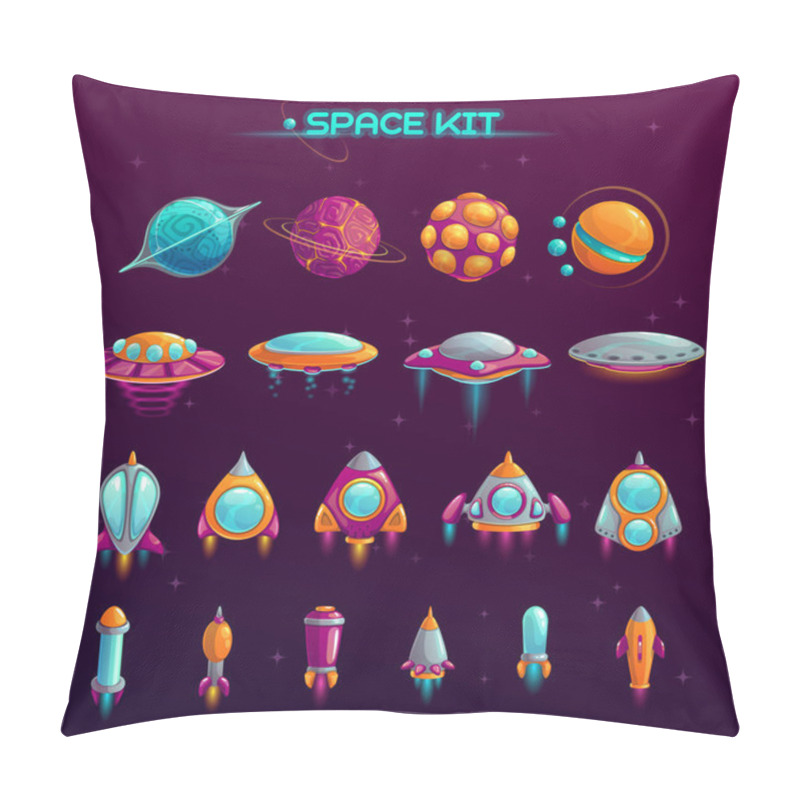 Personality  Cartoon Space War Concept. Pillow Covers