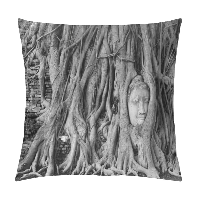 Personality  Head Of Buddha Statue Pillow Covers