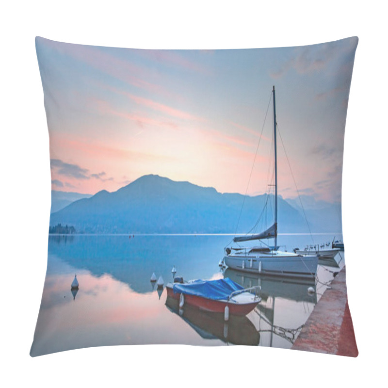 Personality  Annecy Lake And Alps Mountains At Sunrise, France, Venice Of The Alps, France Pillow Covers