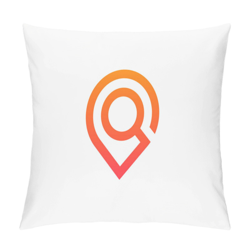 Personality  Pin Point Logo Template Icon Vector Illustration Pillow Covers