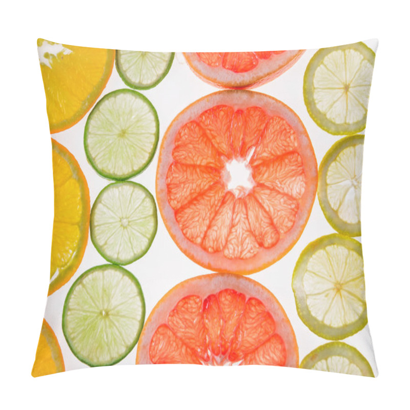 Personality  Bright Fresh Citrus Slices, Back Light Transparent Fruit. Pillow Covers