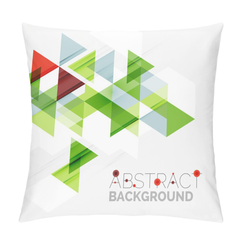 Personality  Abstract Geometric Background. Modern Overlapping Triangles Pillow Covers