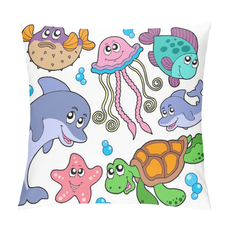 Personality  Sea Fishes And Animals Collection Pillow Covers