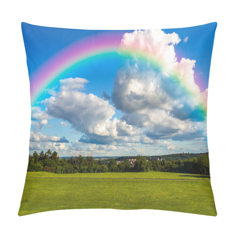 Personality  Bright Rainbow In Sky Pillow Covers