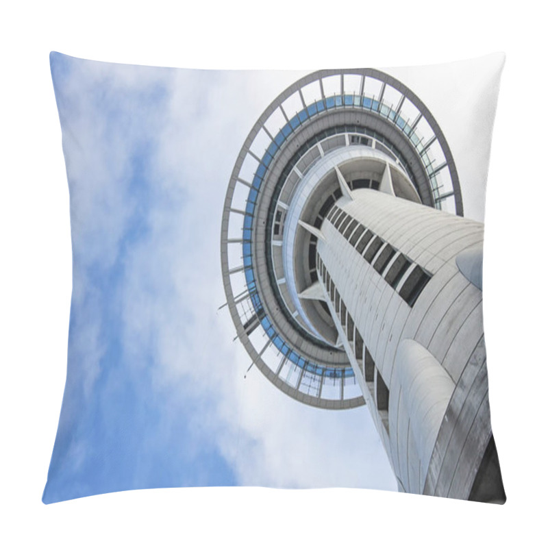 Personality  Auckland Tower, New Zealand, View From Bottom, 7.november 2011 Pillow Covers