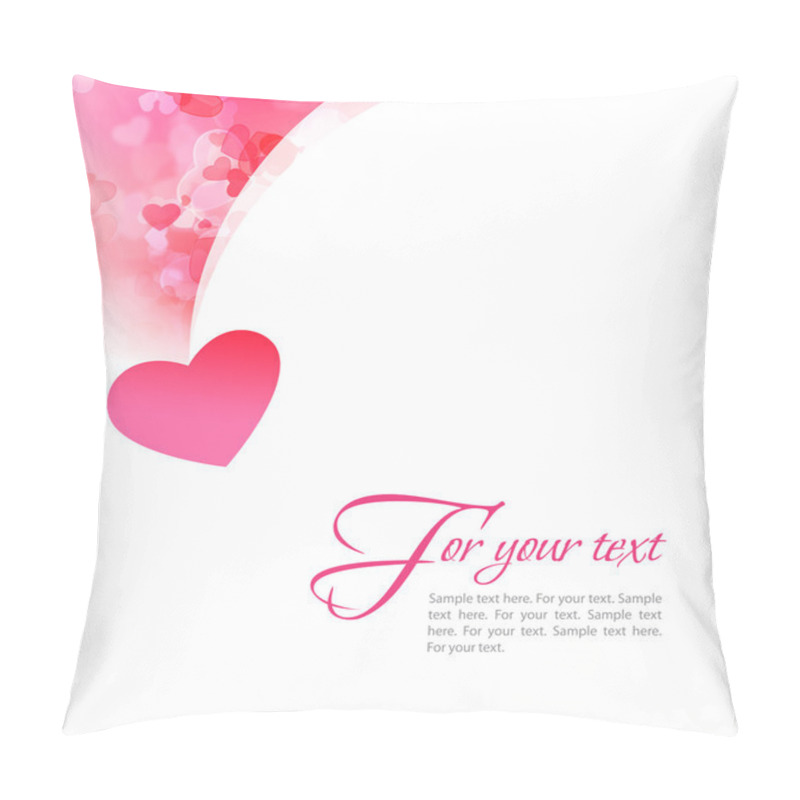 Personality  Background Of Hearts With Sample Text Pillow Covers