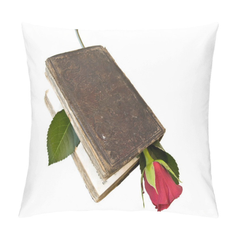 Personality  Book With Red Rose Pillow Covers