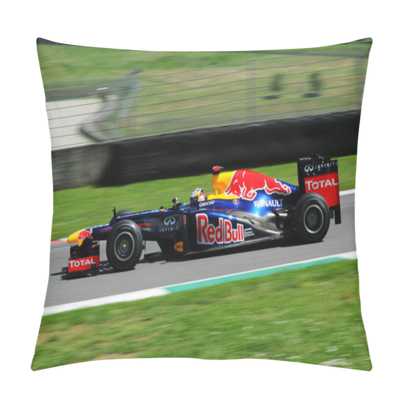 Personality  Mugello Circuit MAY 2012: Mark Webber On RedBull F1 During Practice At Mugello Circuit, Italy. Pillow Covers