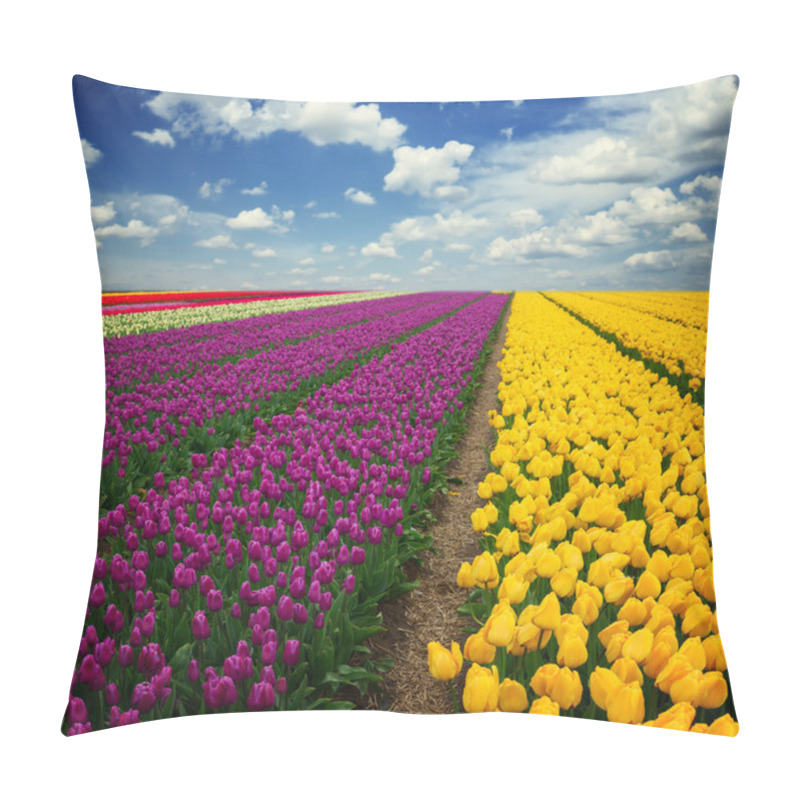 Personality  Dutch Pink  Tulip Fields Pillow Covers