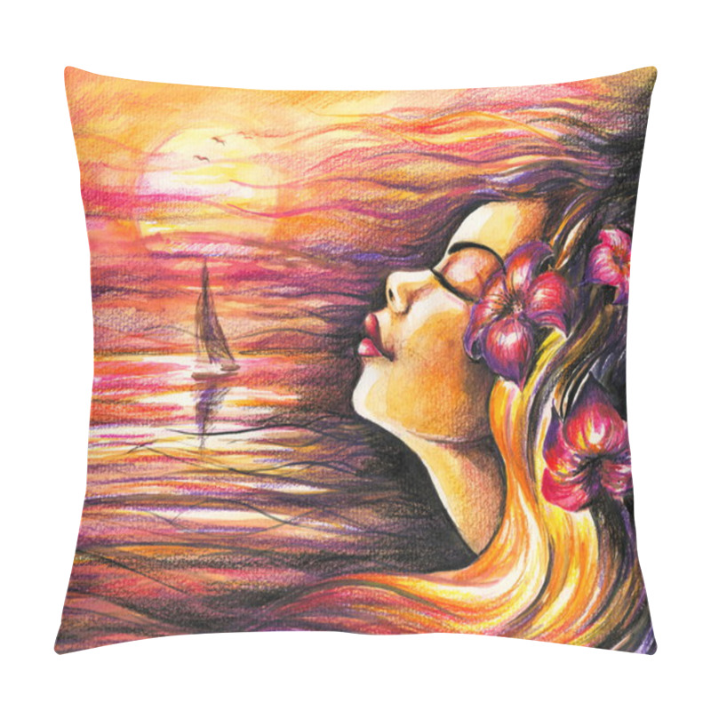 Personality  Summer Woman Pillow Covers