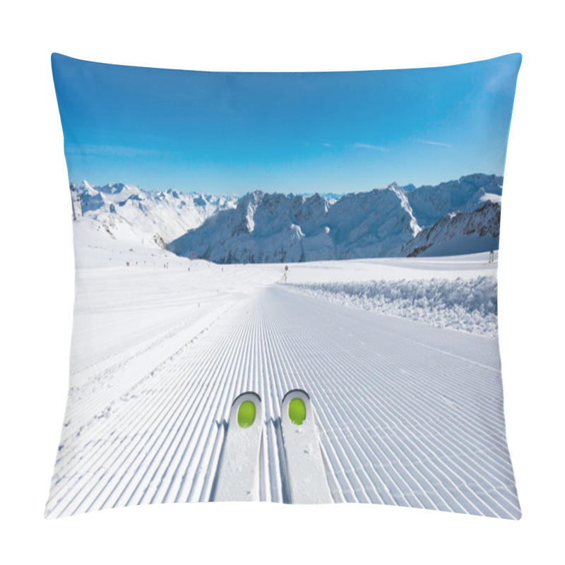 Personality  Skis On Ski Slope Pillow Covers